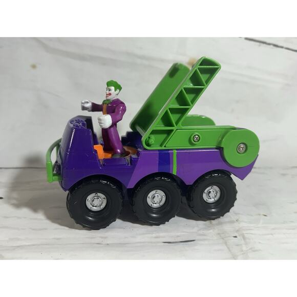 2007 Imaginext The Joker Vehicle Figure and purple Car DC Friends Fisher Price - Picture 1 of 11